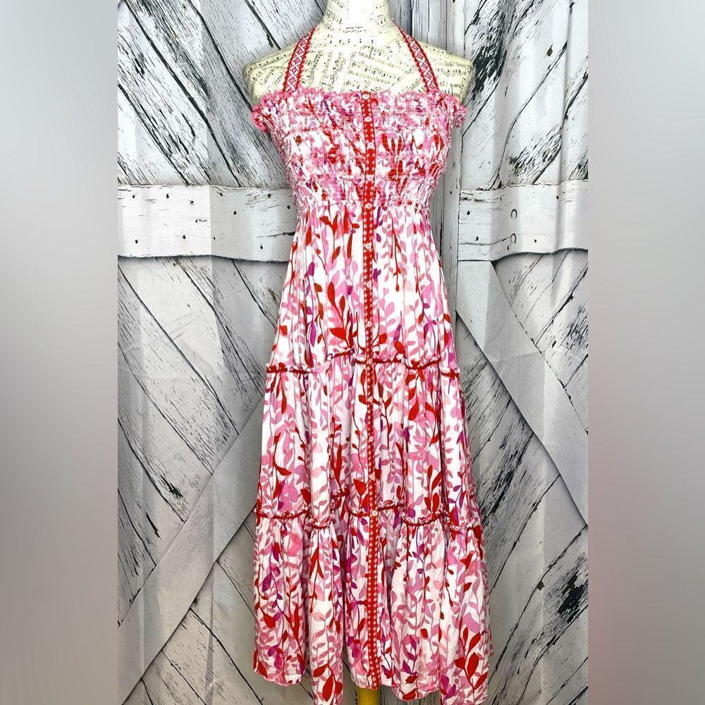 Poupette St Barth Halter Midi Dress L